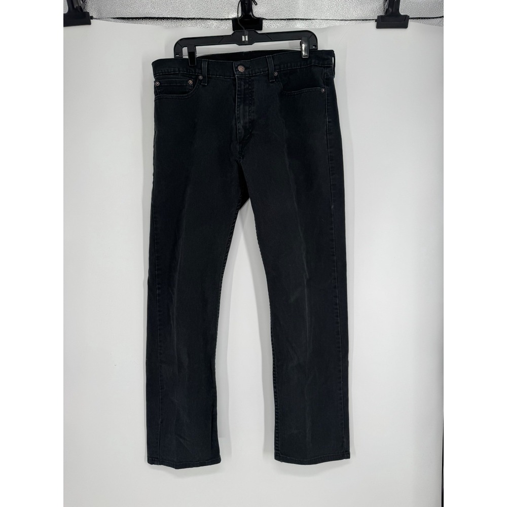 Levi's 513 Jeans Mens Size 36x32 Black Slim Fit Straight Leg Stretch Denim Pants